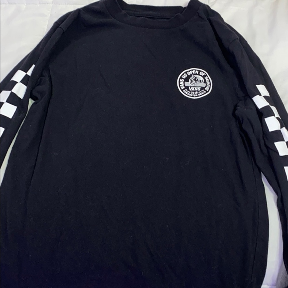 vans long sleeve with checkered in the sides